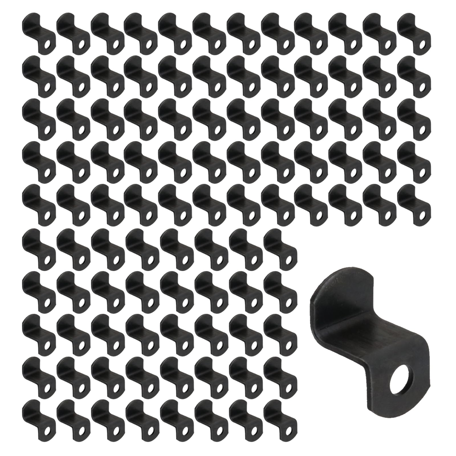 T Tulead Black Offset Canvas Clips Iron Canvas Z Clips Offset Mounting Canvas Z Clips for Picture Framing 100PCS with Screws