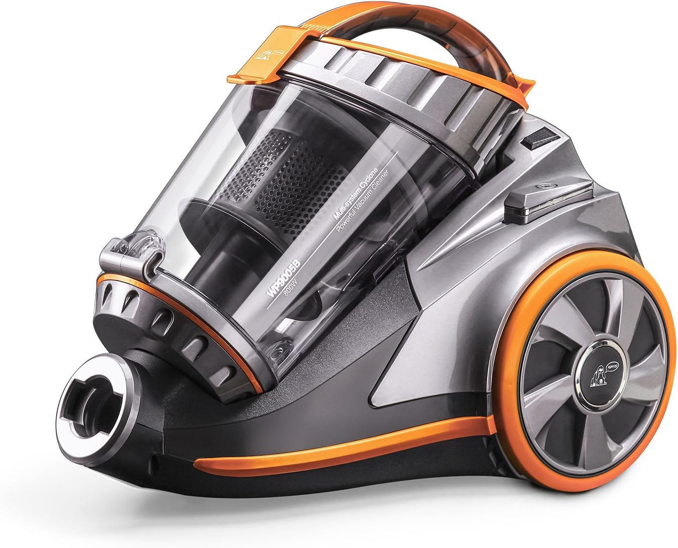 PUPPYOO Powerful Cylinder Vacuum Cleaner Bagless Hardfloor Carpet 800W Multi-system Cyclonic Vac WP9005B [Energy Class A]