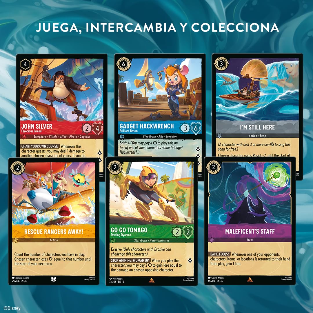 Ravensburger - Disney Lorcana Azurite Sea Illumineer’s Trove, Juego de Mesa, Juego de Cartas, Juego de Estrategia, Juego Niños 8 Años o Más, Regalos Niños 8 Años, Accesorios