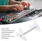 Tilted Computer Keyboard Holder, Clear Acrylic Computer Keyboard Stand for Ergonomic Typing, Keyboard Riser Lift for Office Desk, Home, School, Keyboard Tray Fits All Keyboard