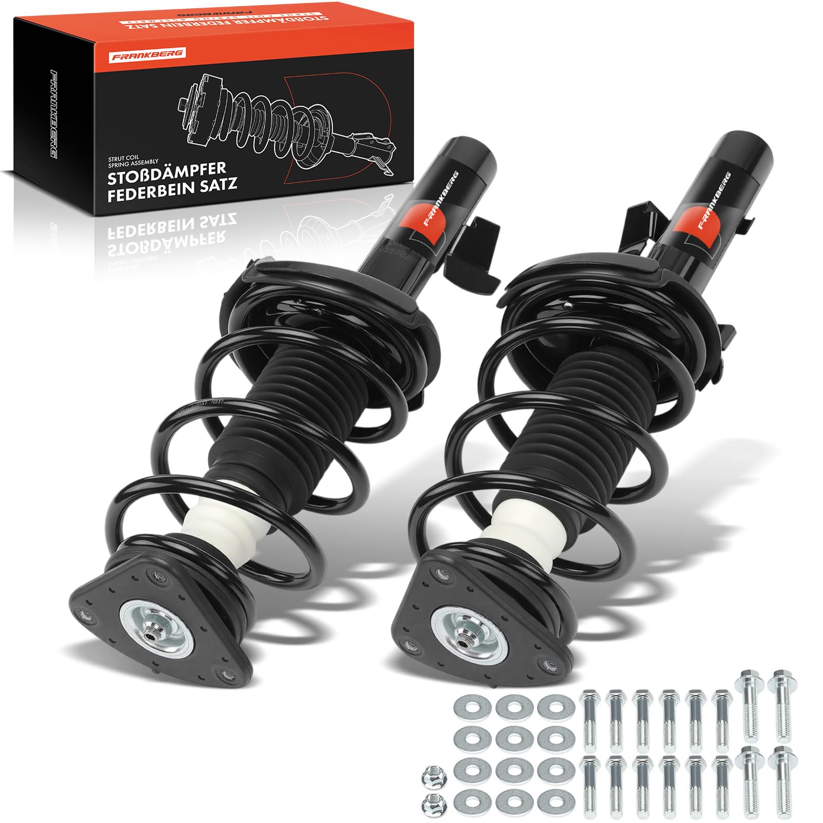 Frankberg 2 amortiguadores delanteros 478 mm presión de gas 1318110 | Compatible con: Focus II DA DP HCP ,Focus II Turnier DA DS FFS ,Focus II Saloon DB DH FCH