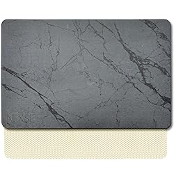 Extra Large Stone Bath Mat for Bathroom (32" x 20") | Non Slip Super Absorbent Quick Dry Diatomaceous Earth Bath Mat | XL Diatomite Stone Bath Shower Mat | Drying Mat for Kitchen Counter | Gray