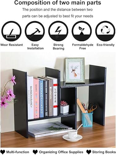 Miniatura 5 de Estantería de escritorio de madera PAG montado estante de exhibición de literatura ajustable