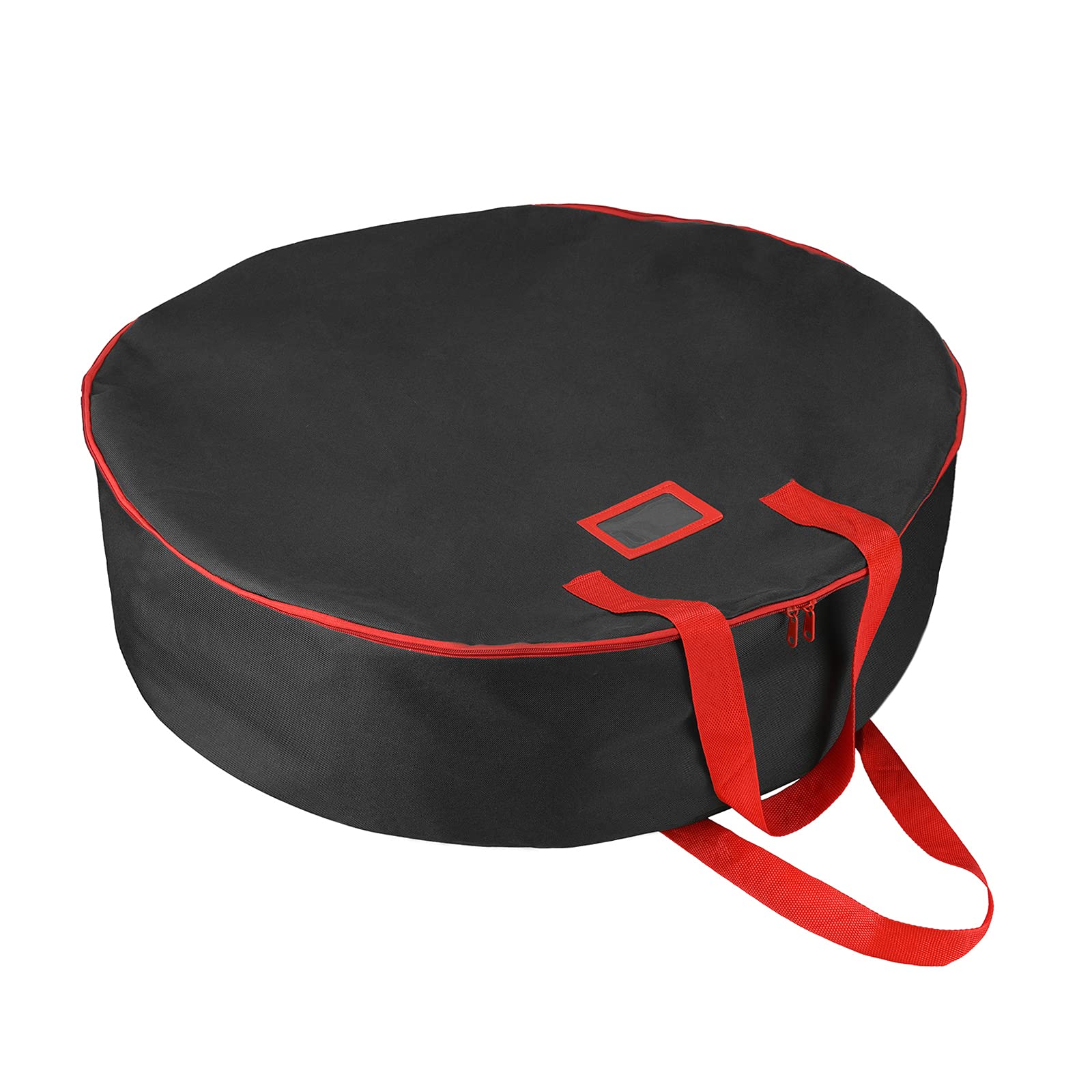 Khbnhj Black Christmas Wreath Storage Bag, Wreath Storage Container Xmas Wreath Storage Bag With Handle For Christmas Halloween Thanksgiving Artificial Wreaths-,60Cm