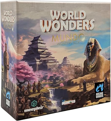 World Wonders Mundo Expansion, juego de mesa de estrategia, para 1 a 5 jugadores y mayores de 14 años Arcane Wonders