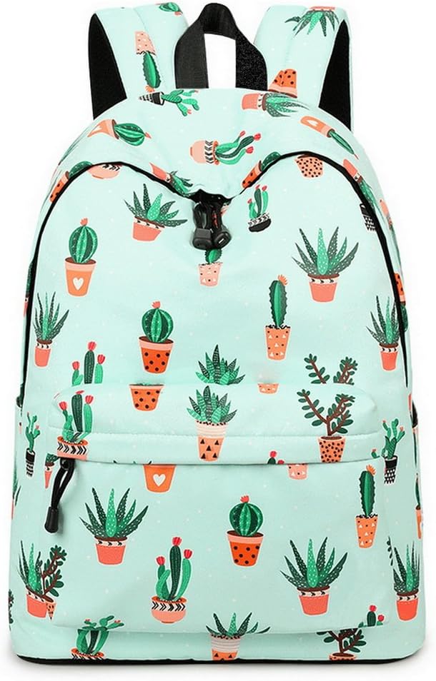 AcmebonLightweight Fashion School Backpack for Boys and Girls Women Casual Backpack Purse Cactus