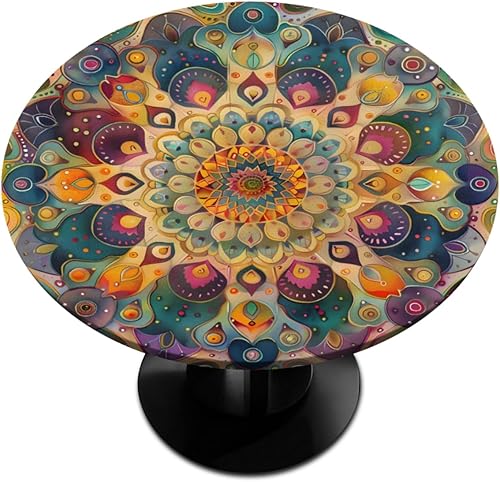 Vista 92 de Cardinal Bird - Mantel redondo ajustable con borde elástico de 36 a 42 pulgadas, mantel redondo elástico, impermeable, lavable, mantel circular