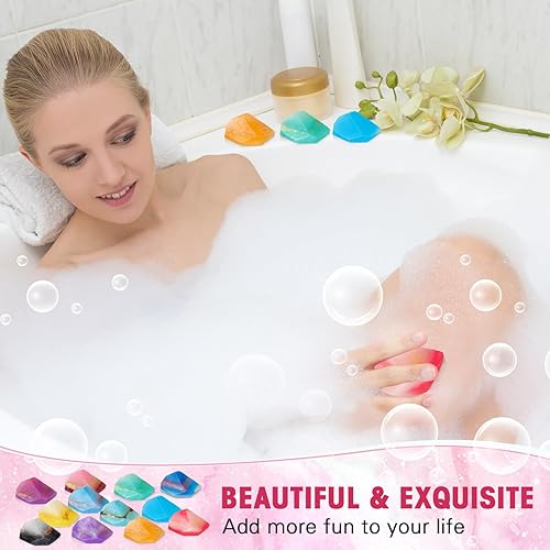 Miniatura 3 de Loopeer 12 piezas de jabón de piedras preciosas con fragancia de aceite orgánico, barras de jabón de manos decorativas para baño, cara, cuerpo,