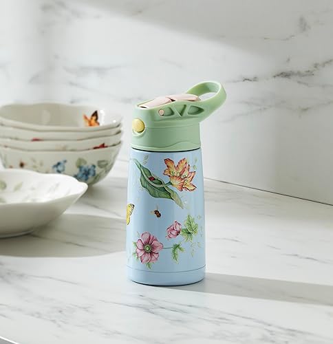 Miniatura 7 de Lenox 895741 Butterfly Meadow - Botella de agua para niños de acero inoxidable azul claro