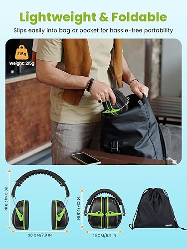 Miniatura 8 de Orejeras de Protección Auditiva, Orejeras de Seguridad con Reducción de Ruido de 31dB para Adultos, Niños con Autismo, Sensibilidad, Rango de