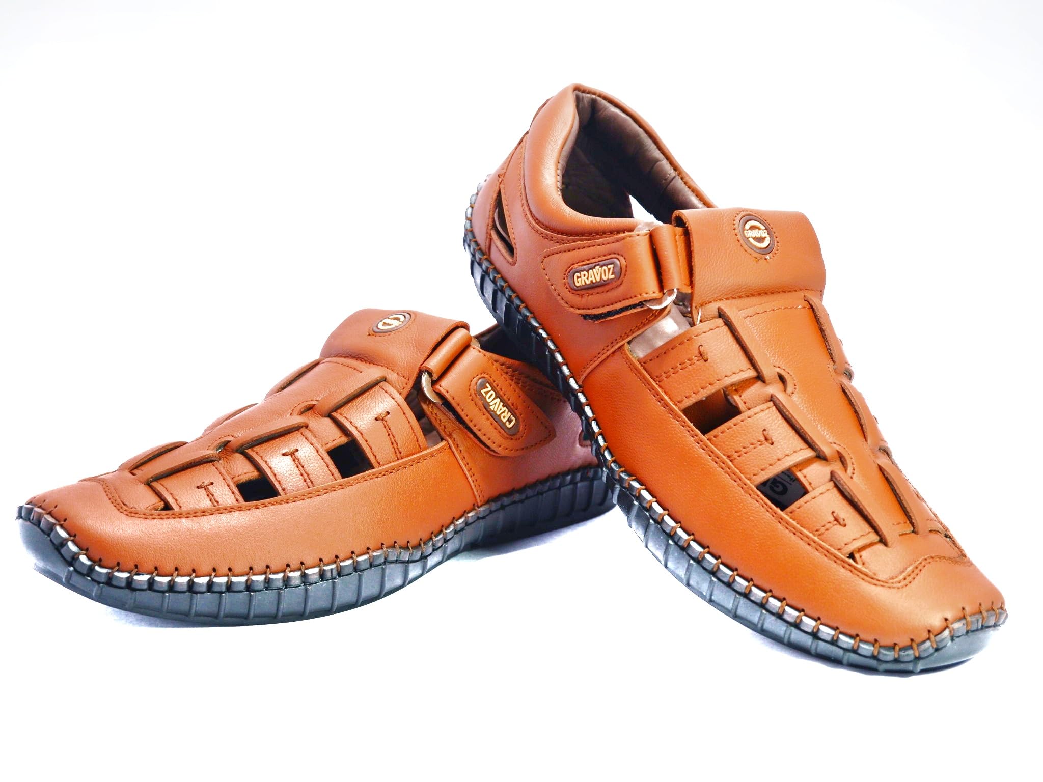 JACK ROB Mens Leather Sandals, Brown (Brown, 8) (B0D3HRHCNQ) Amazon Price History, Amazon Price Tracker