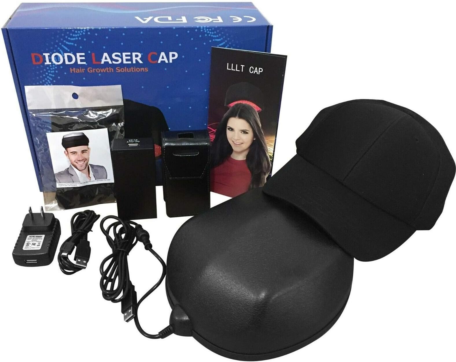 Laser Cap 148 Diodes + 2 Free Gifts + FDA Cleared Hair Regrowth Solutions for Men and Women, Low Level Laser Therapy Treatment for Thinning hair, Balding and Alopecia