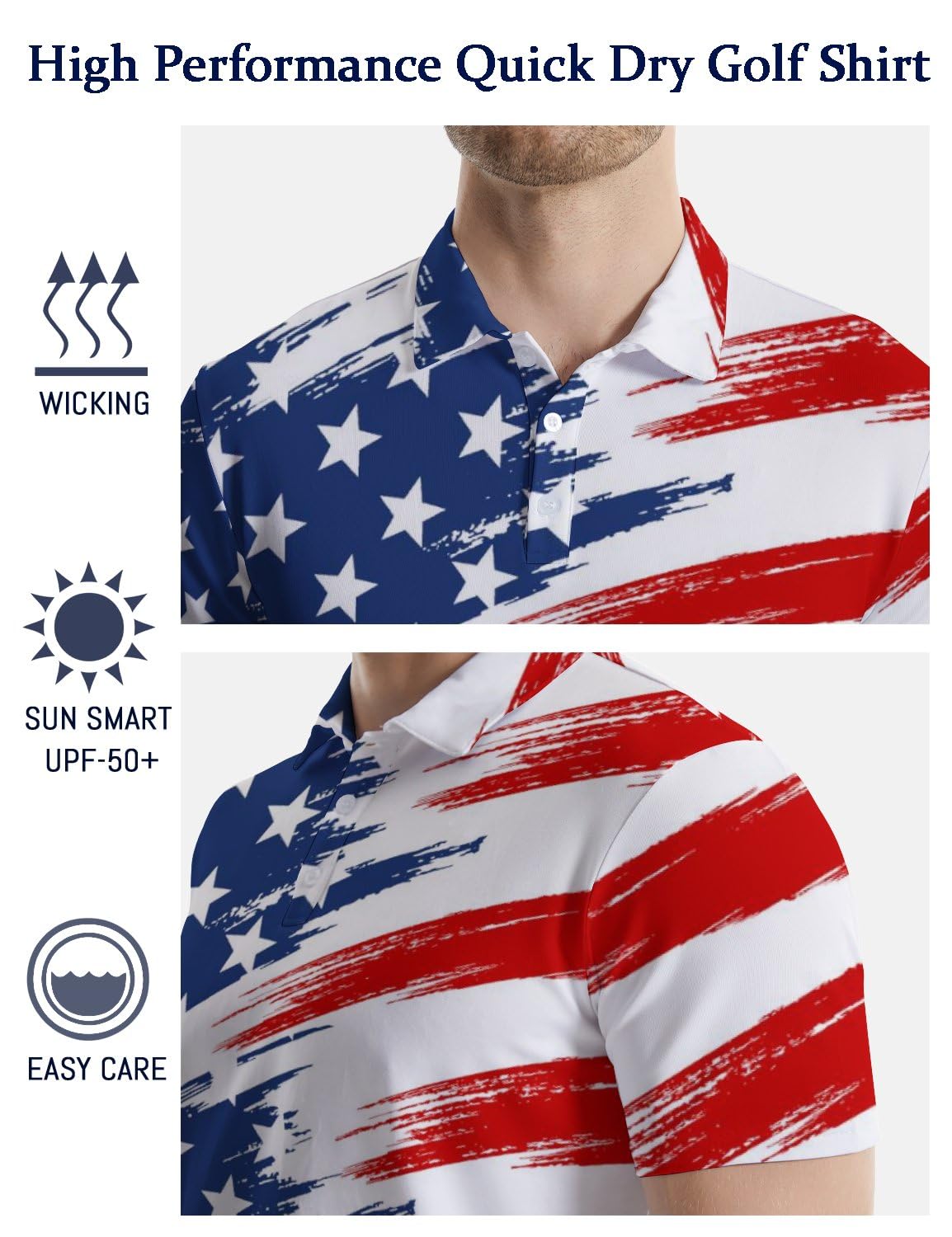 Polo de golf para hombre, divertido polo de manga corta, regalo de golf, secado rápido, absorbe la humedad, polos hawaianos para hombre