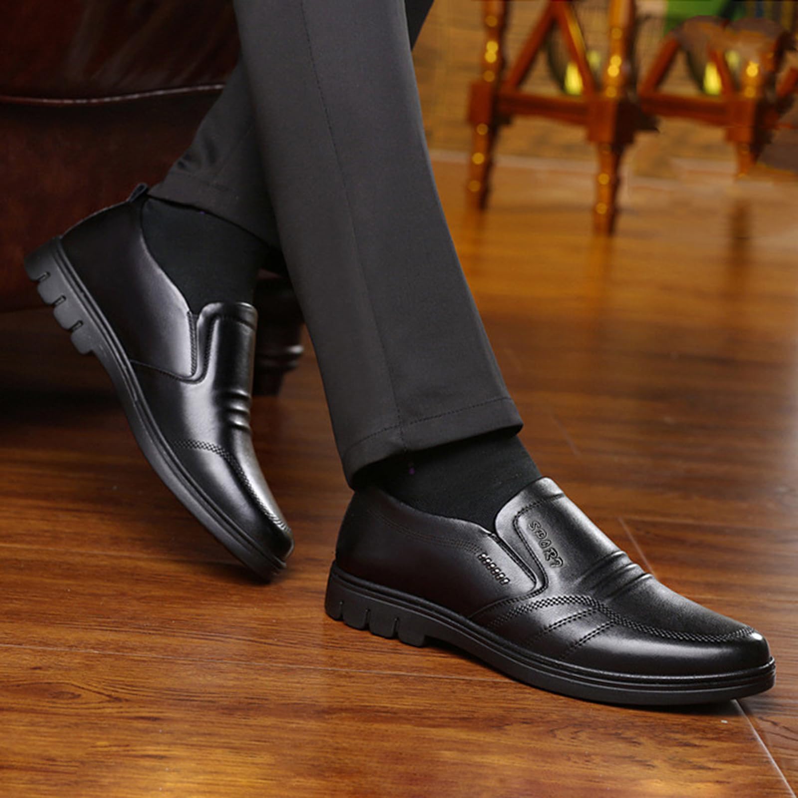 Homme Chaussure De Mariage,Chaussures Homme Cuir,Chaussure De Ville Homme Cuir,Conception à Enfiler Entretien Facile,Convient pour Les Affaires Et Le Travail,Marche,Bureau