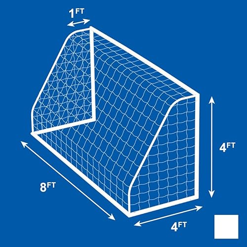 Miniatura 2 de Forza - Redes de portería resistentes de 8 x 4 pies, redes de repuesto de fútbol individuales o pares