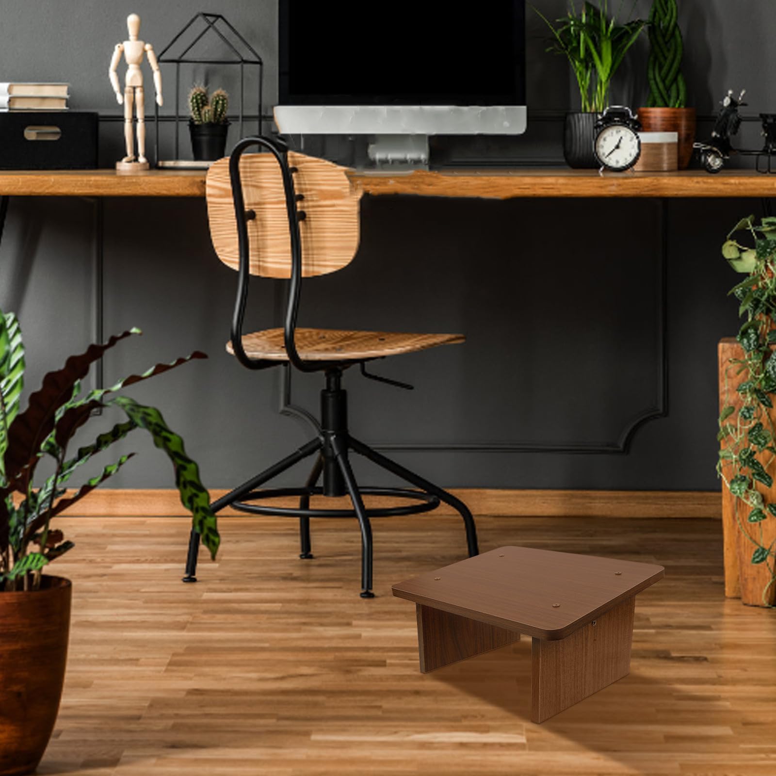 FRCOLOR Reposapiés Que Mejora la Postura y Alivia la Fatiga de Madera Diseño Simple Ergonómico para Oficina y Hogar bajo Escritorio