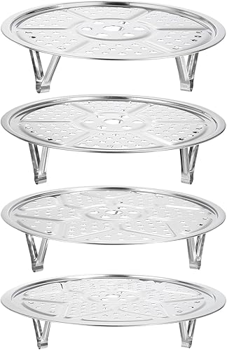Miniatura 9 de uxcell Estante de vapor de acero inoxidable con soporte, bandeja de vapor de olla de 8.6 pulgadas9.5 pulgadas10.2 pulgadas para olla de vapor para