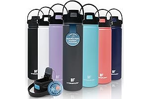 Hydraflow Hybrid Triple Wall Vacuum Insulated Water Bottle with Flip Straw