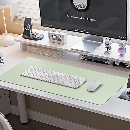 Miniatura 6 de Tapete de escritorio de cuero, tapete de escritorio, tapete de escritorio impermeable para escritorio, tapete de escritorio para teclado y mouse,