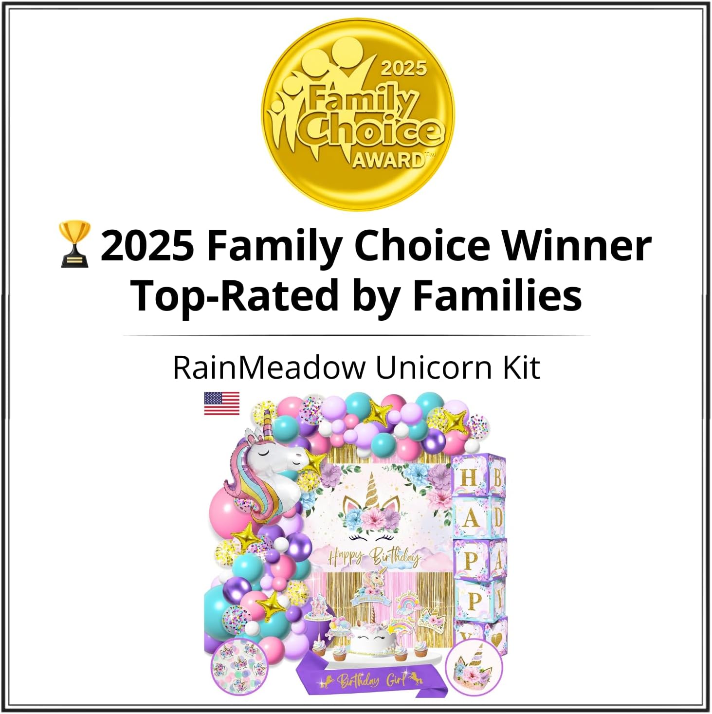 245 Pc Premium Unicorn Birthday Decorations for Girls Kit, All-in-1 Party Supplies Pack With Balloon Garland, Fringe Curtains, Foil Balloons, Backdrop, Crown, Sash - Pink, Purple, Teal, Gold