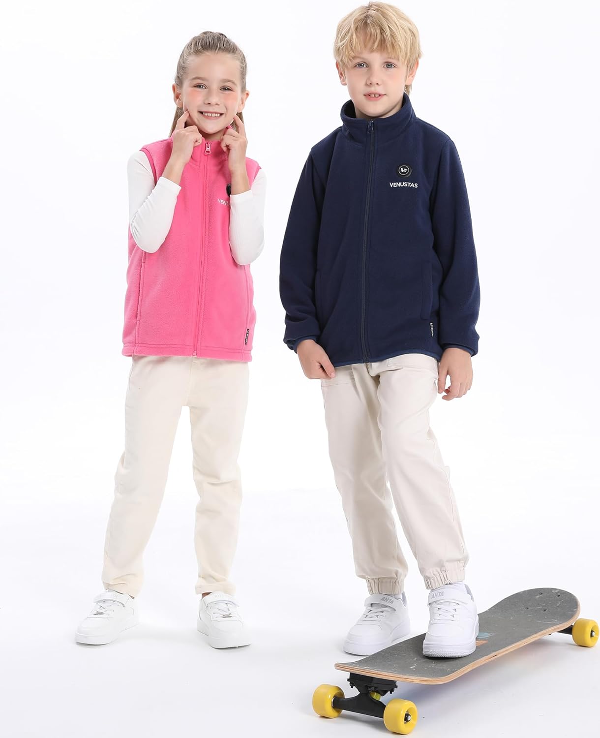 Venustas Kids Heated Fleece Jacket with Battery, Boys Youth Electric Heated Coat for Winter - Image 4