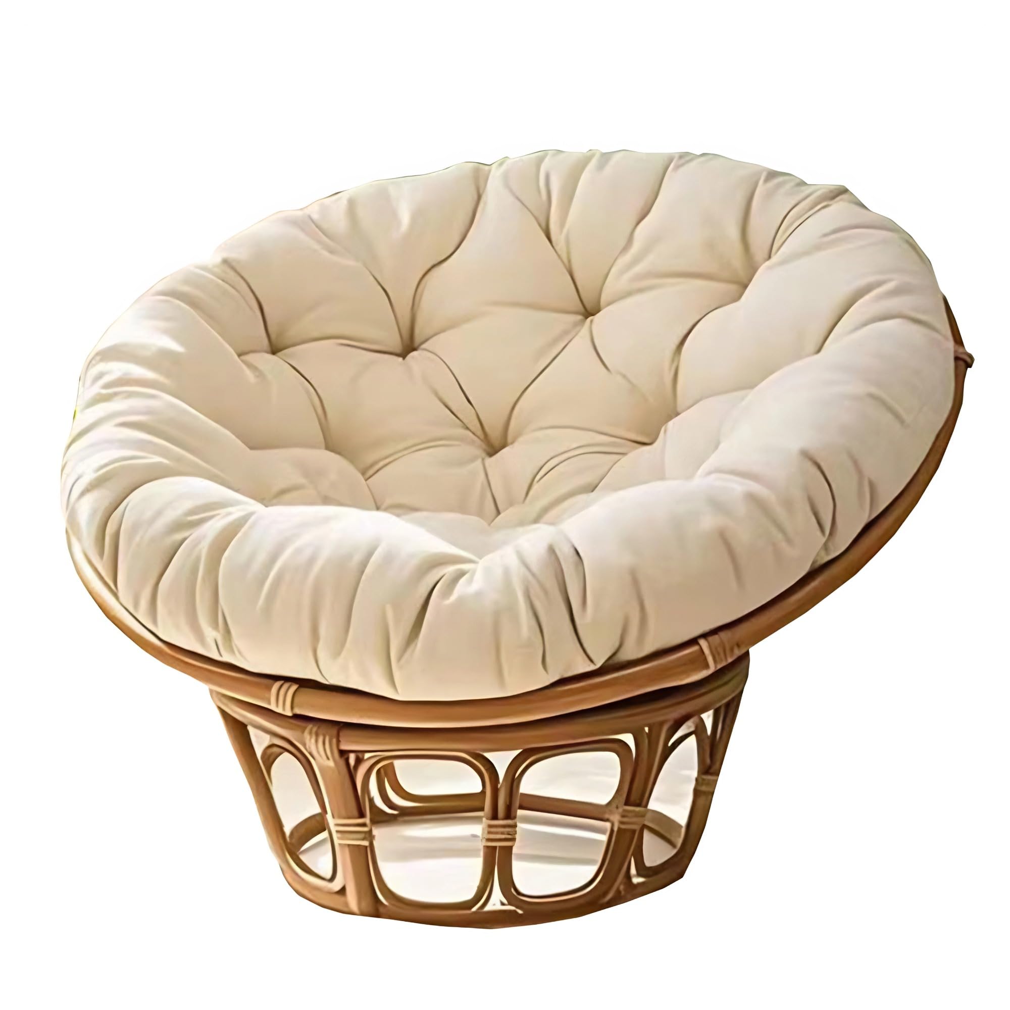 NMGBRDM Papasan Breathable Round Chair Cushion (Without Chairs),10cm Thick