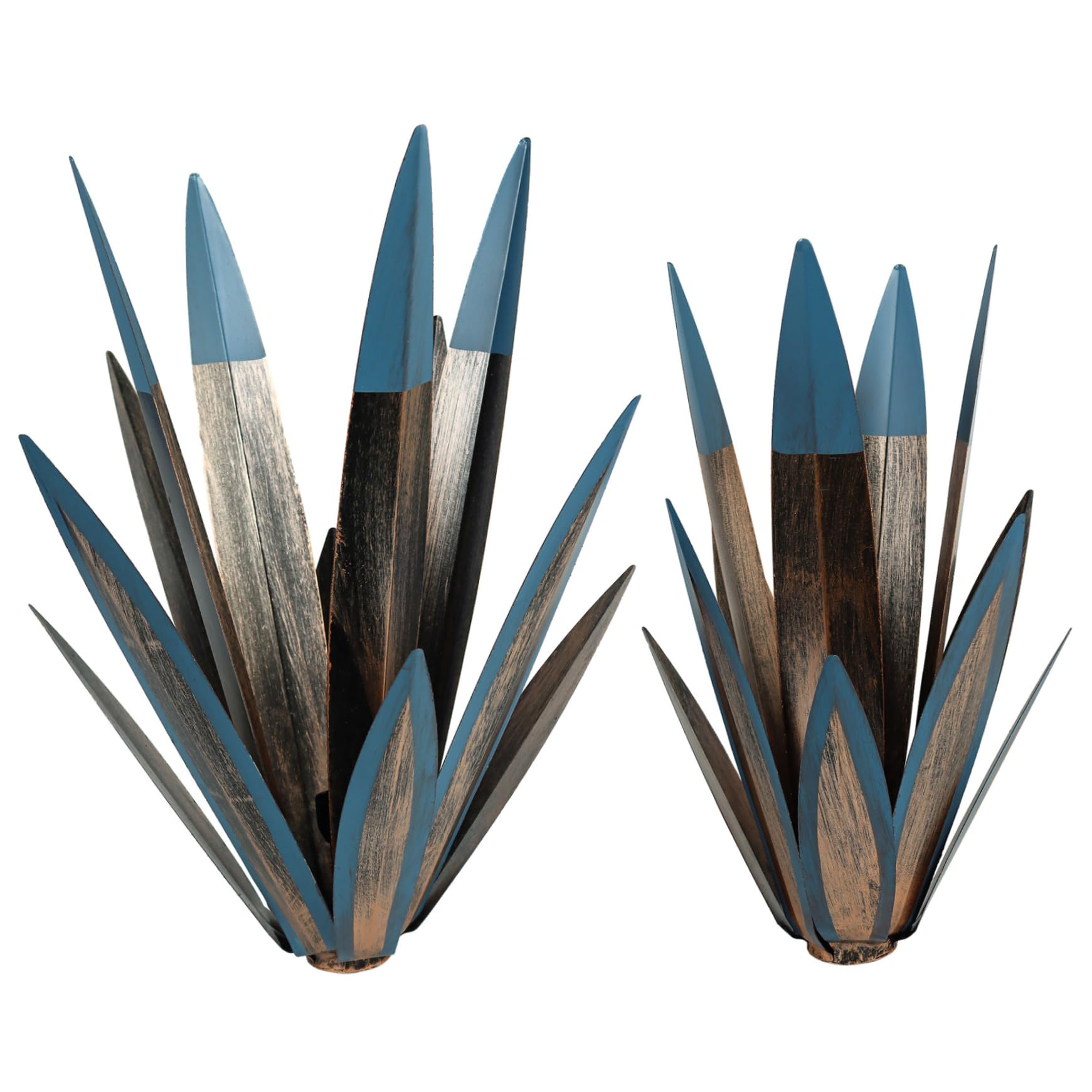 Décoration de pelouse artistique agave en métal et éclairage solaire