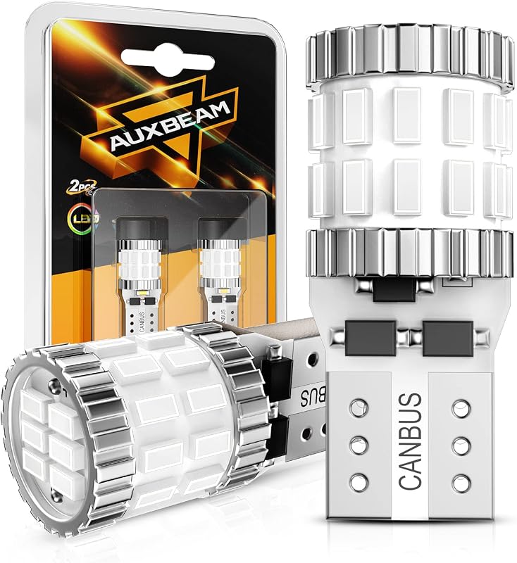 Lâmpadas LED Auxbeam B1 Series T10 194 168 W5W 2825 azuis para iluminação automotiva – 2 unidades