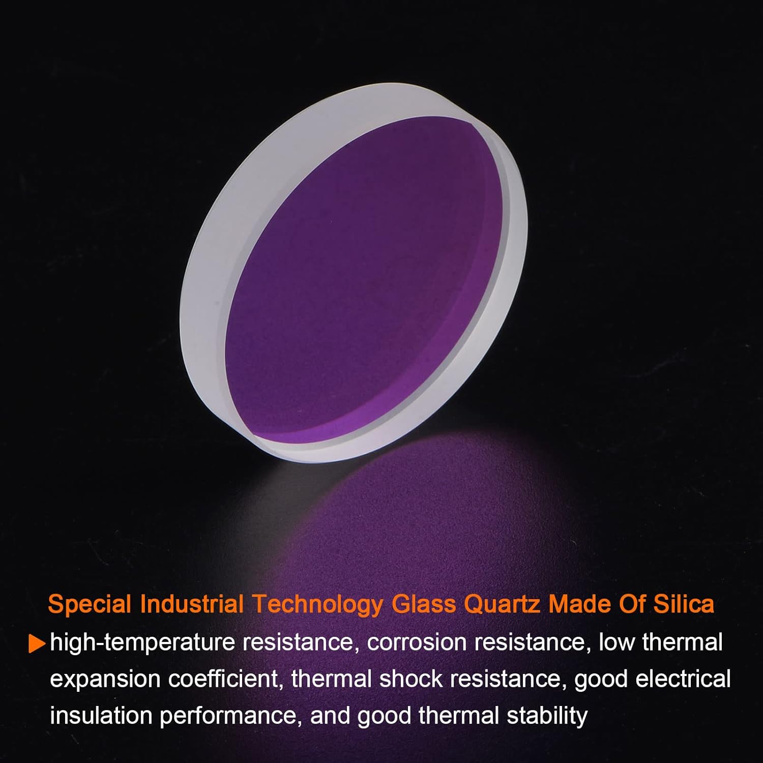 HARFINGTON Fiber Laser Protective Window Dia 25.4mm (1") Thk 5mm (0.2") Fused Silica Quartz Lens for Laser Welding Machine