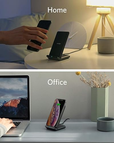 Miniatura 3 de Anker Paquete de 2 cargadores inalámbricos 313 (soporte), certificado Qi para iPhone 17/17/17 Pro/17 Pro Max/15/14/13, Galaxy S23 S22 S21 de carga