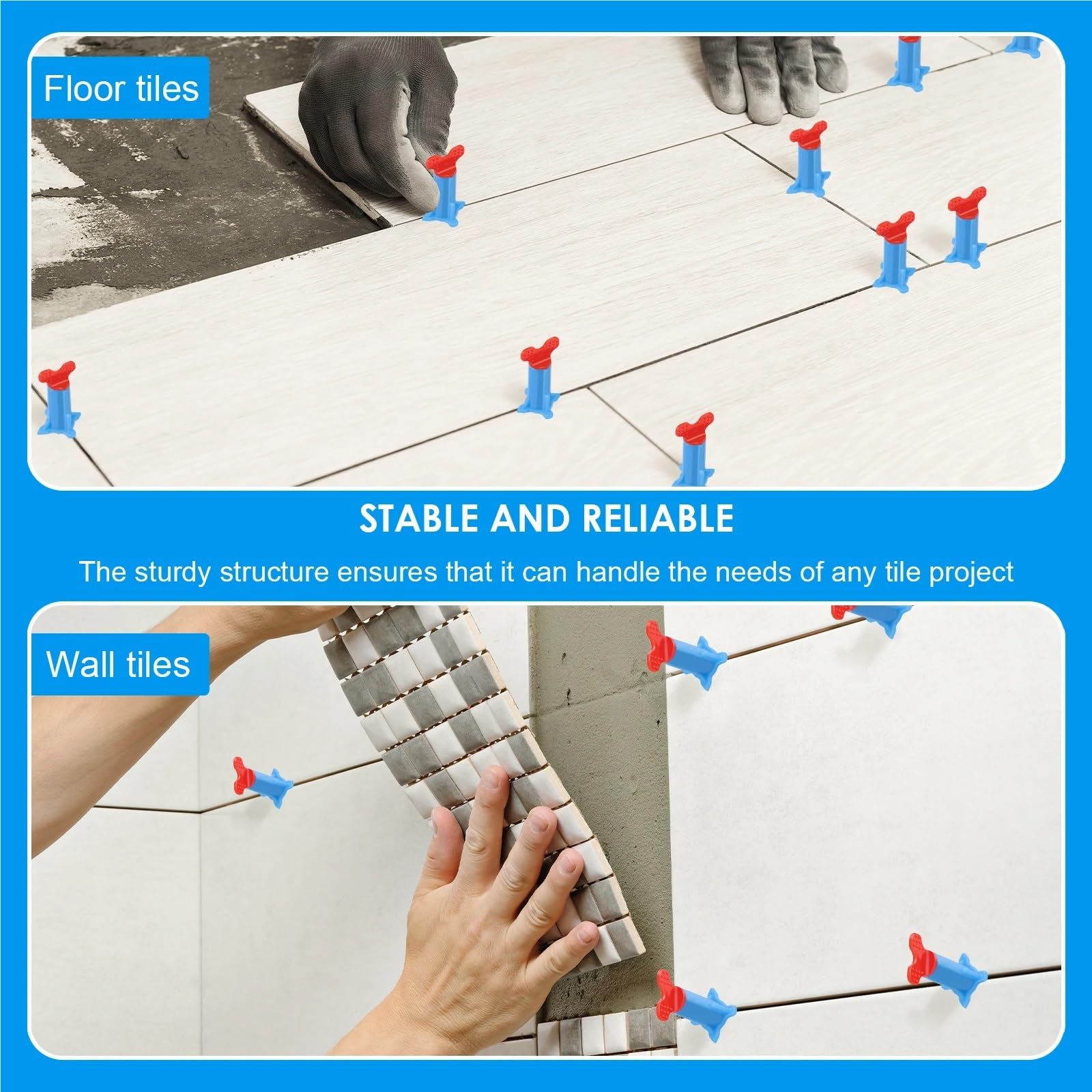 Sistema de nivelación azulejos (80 unidades) for la colocación, cuñas niveladoras pared, espaciadores alineación, posicionamiento rápido, localizador Para Paredes De Pisos