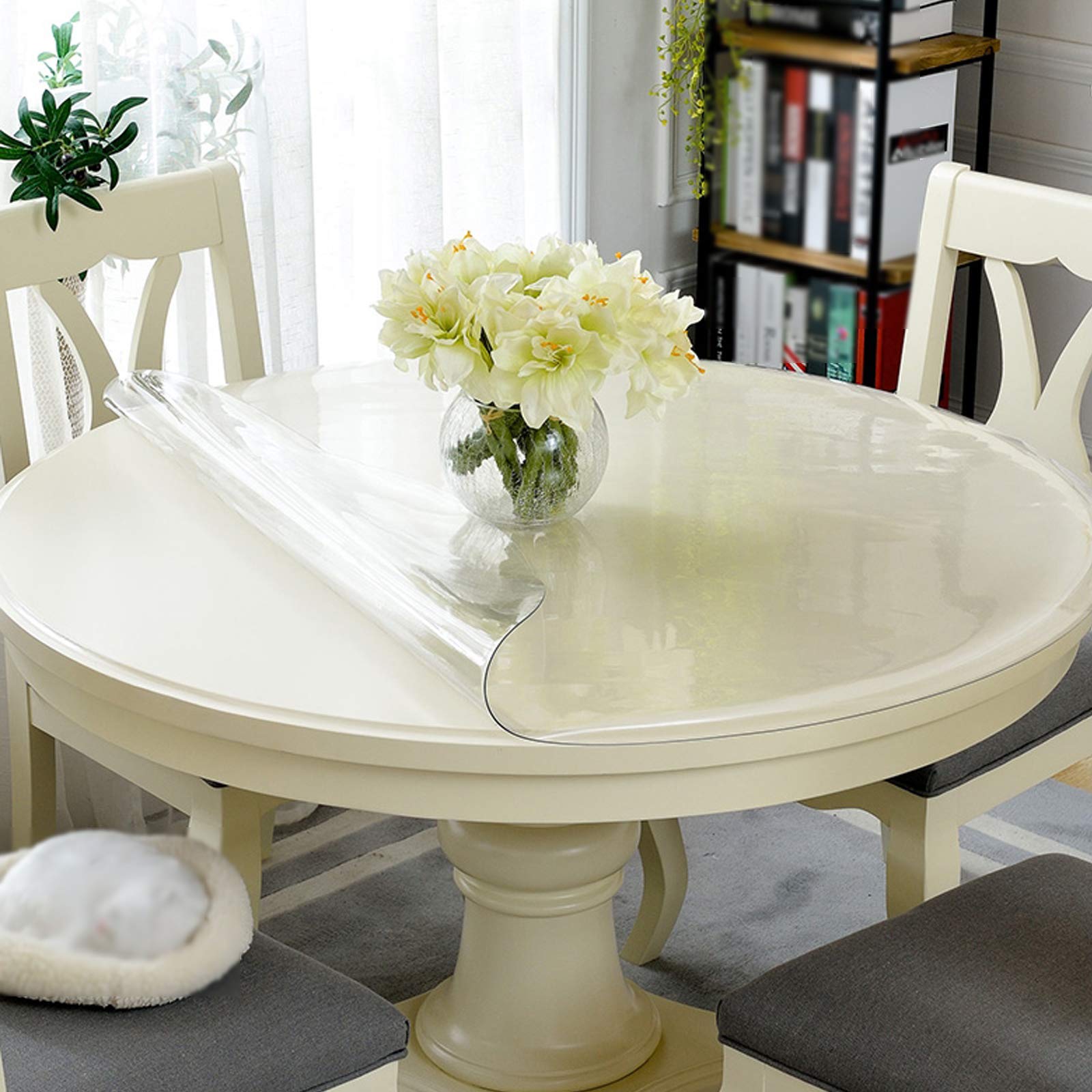 Protection de table transparente pour repas de famille sans rayures