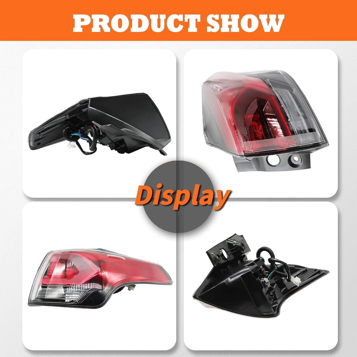 TO2804133 Outer Tail Lights Compatible with RA-V Four 2016 2017 2018 Rear Tail Lamps Taillights Left & Right Side 8156142211 815500R061 TO2805128