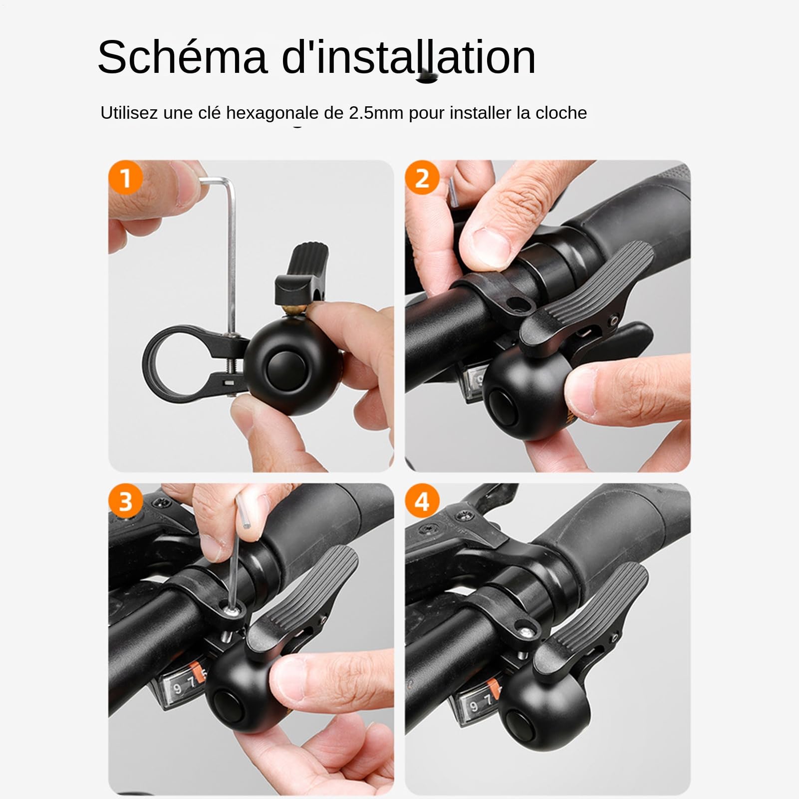 Campanello da bicicletta potente | Campanello classico per ciclismo, accessorio elegante - Suoneria potente impermeabile portatile per avventure all'aperto, sicurezza/adulti, allarme acustico