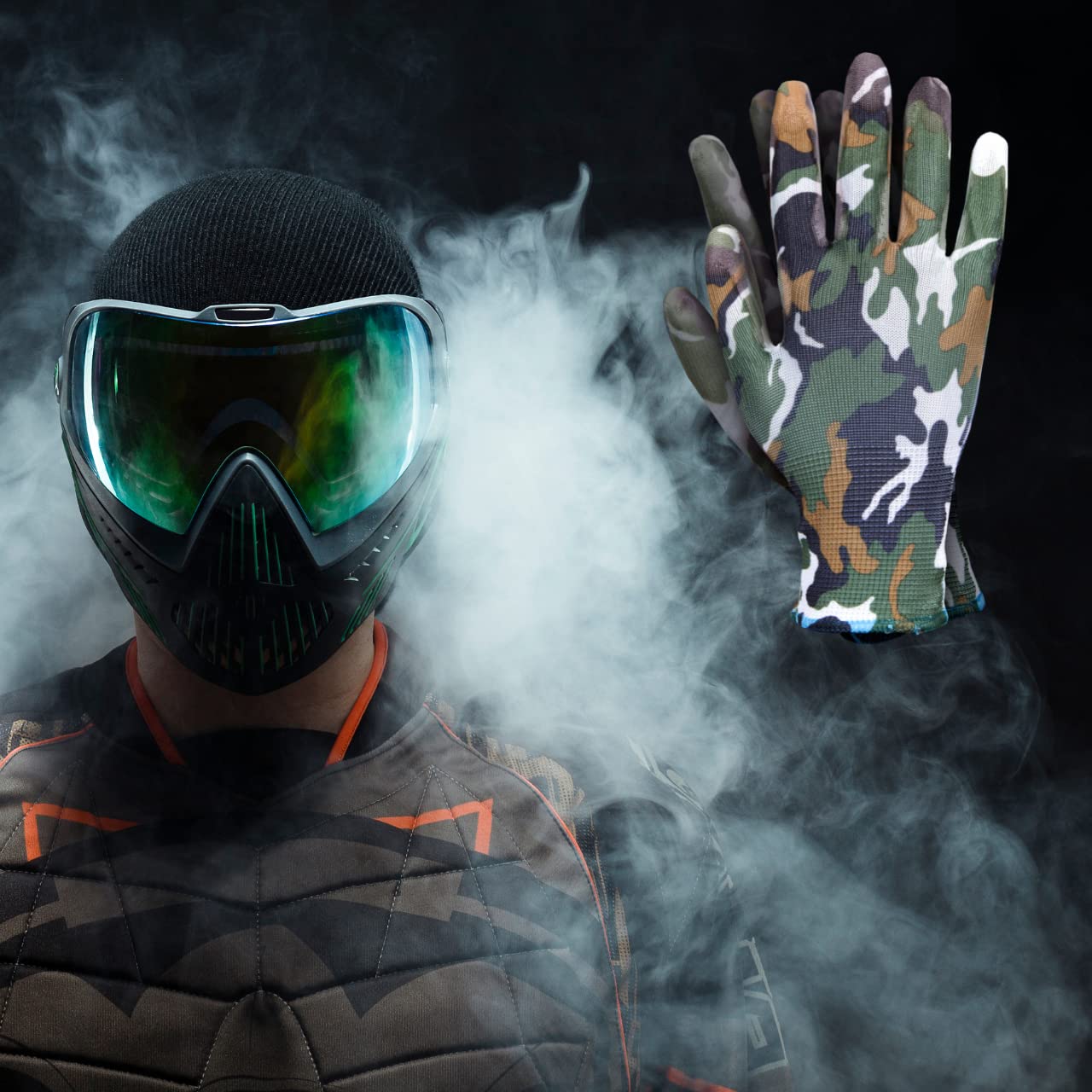 FUZZIO Ogrifox - Guantes de trabajo (24 pares, poliuretano, camuflaje)