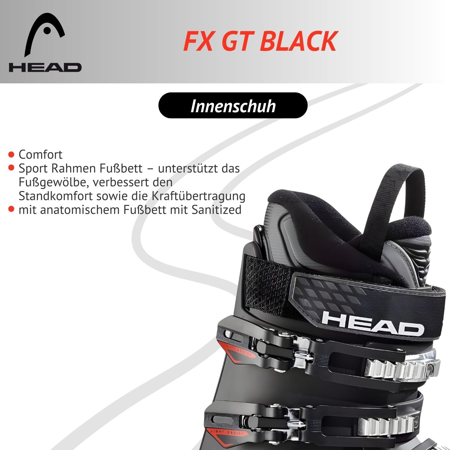 HEAD FX GT - Scarponi da sci da donna per uomo e donna, Flex 60-70 (uomo) Flex 50 (donna), vestibilità ampia e confortevole, per piloti avanzati e buoni