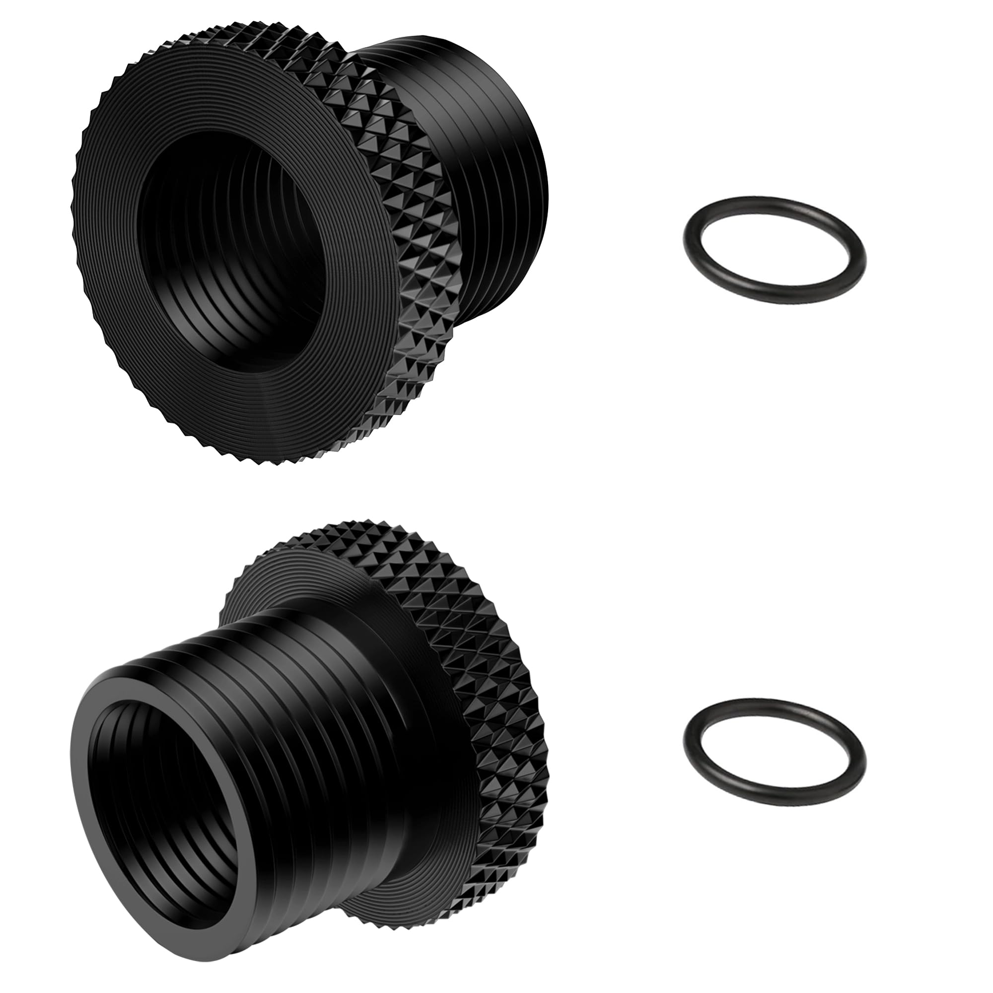 2 PACK Stainless Steel Adapter Muzzle Thread Convert 1/2x28