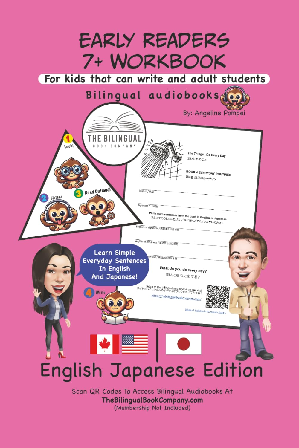 Early Readers 7+ Workbook: Bilingual Audiobooks: English-French Edition