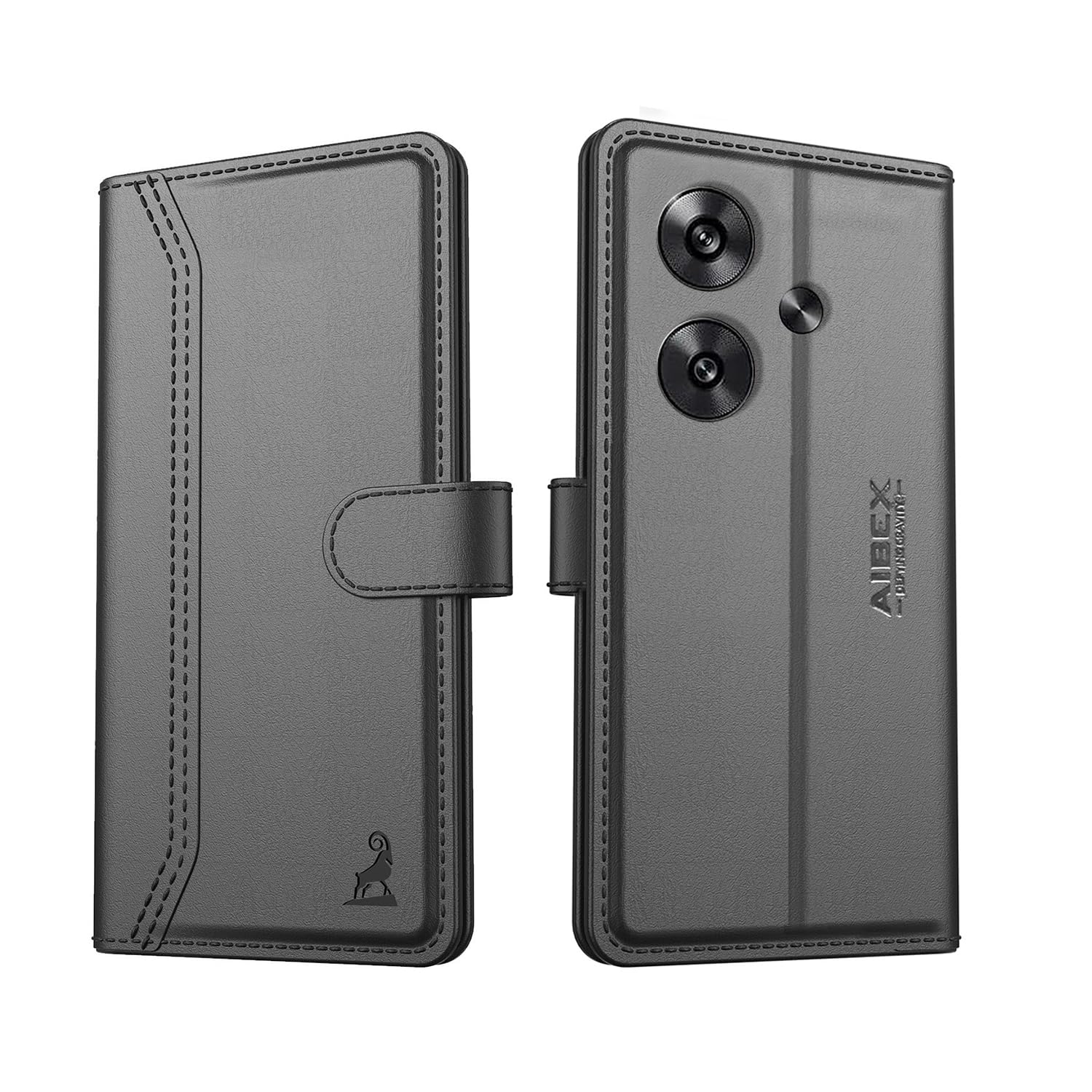 AIBEX ® Poco F6 5G Flip Cover Leather Finish | Inside TPU with Card Pockets | Wallet Stand | Complete Protection Flip Case Black (B0D6B8MWKP) Amazon Price History, Amazon Price Tracker