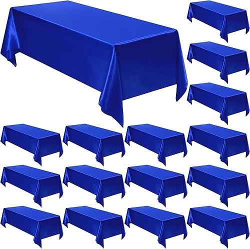 Miniatura 7 de Moukeren Paquete de 30 manteles para mesas rectangulares de 58 x 102 pulgadas, reutilizables, lavables, de poliéster, a granel para mesas de 6 pies