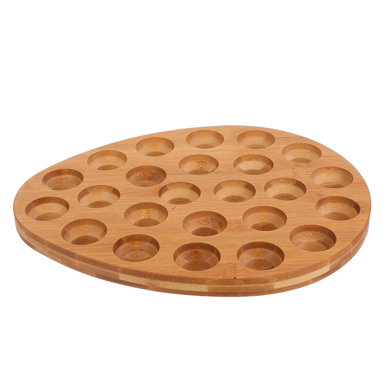 Porte-œufs en Bois Naturel 24 Compartiments – Plateau Organiseur pour Œufs Frais, Support Compact pour Réfrigérateur et Plan de Travail, Accessoire Rangement la Cuisine Pratique
