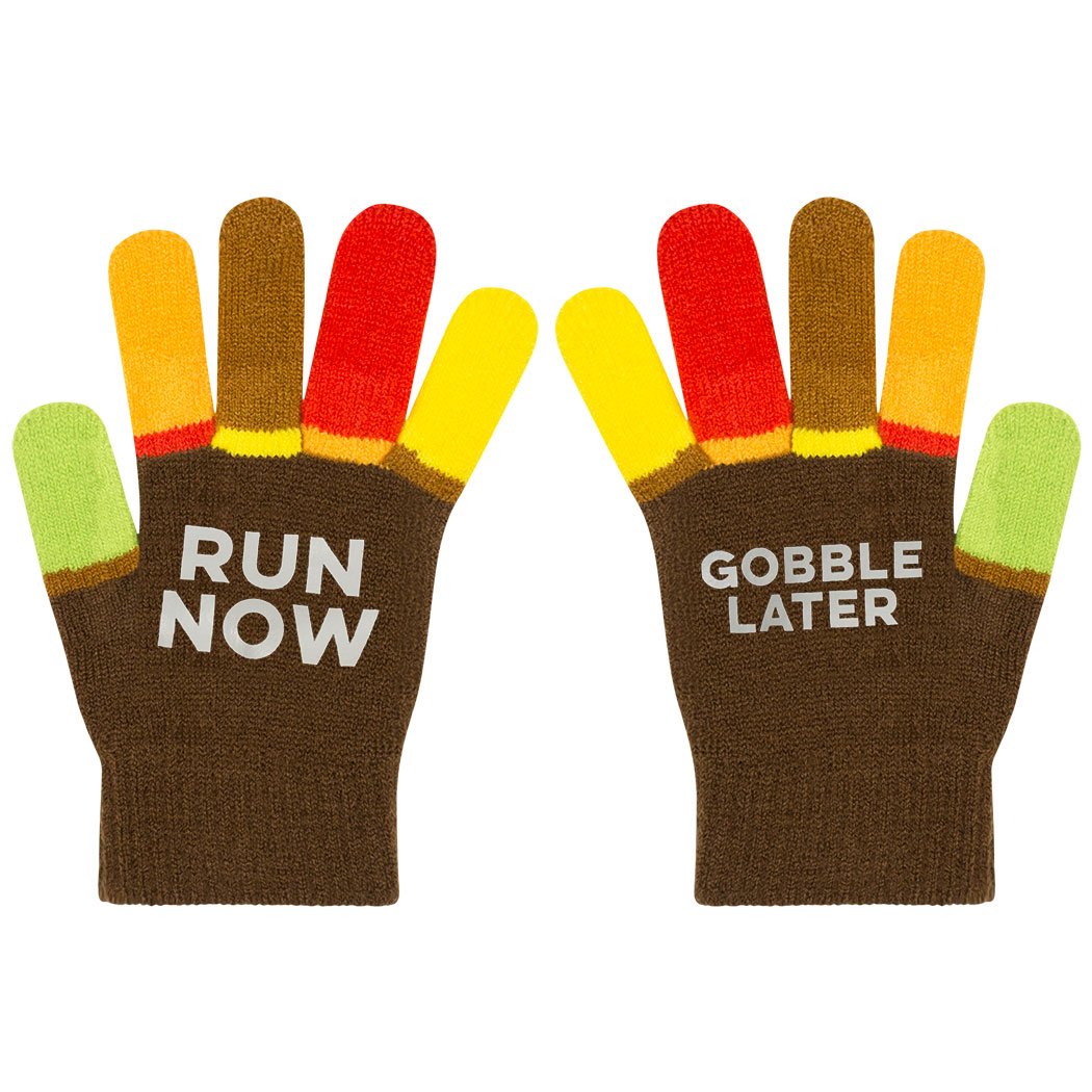 ChalkTalkSPORTS Run Now Gobble Later Running Turkey Gloves - Thanksgiving Turkey Trot Gear - Image 4