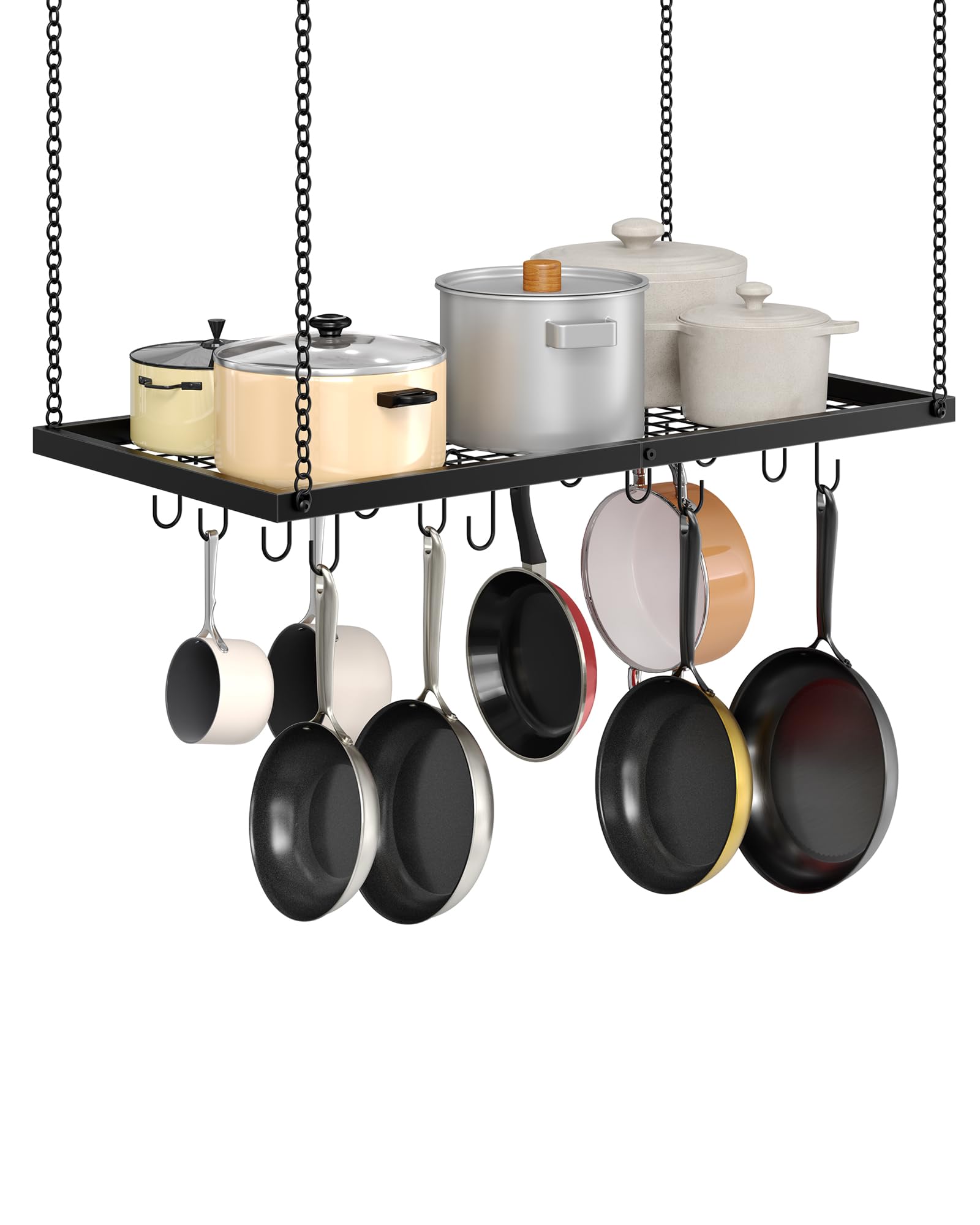 Snapklik.com : CHOEZON Hanging Pot Rack, Ceiling Mounted Pot Hanger For ...