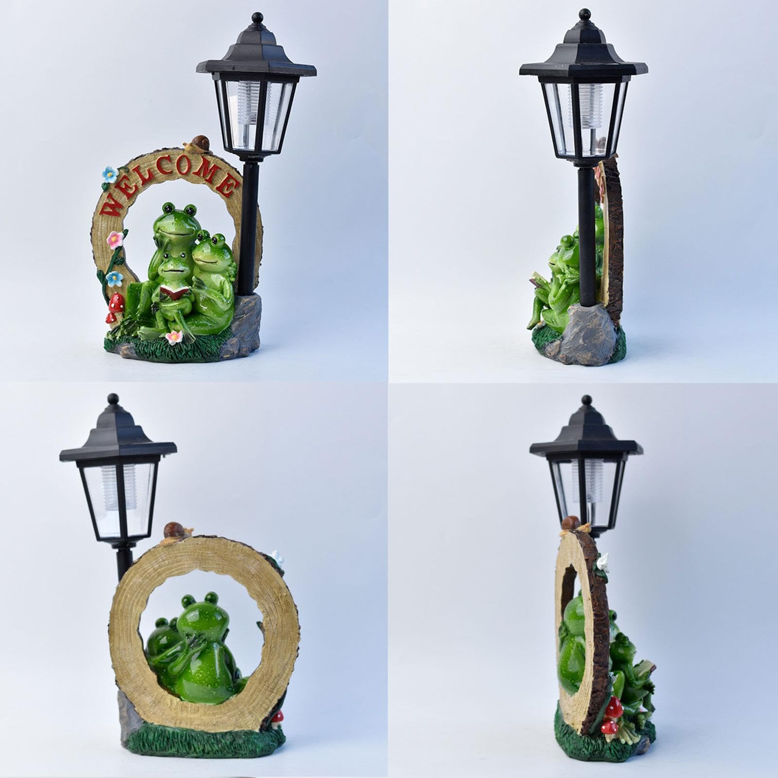 KESOTO Estatua de Jardín con Luz Solar, Iluminación Decorativa para Balcón, Parterre Y Terraza.