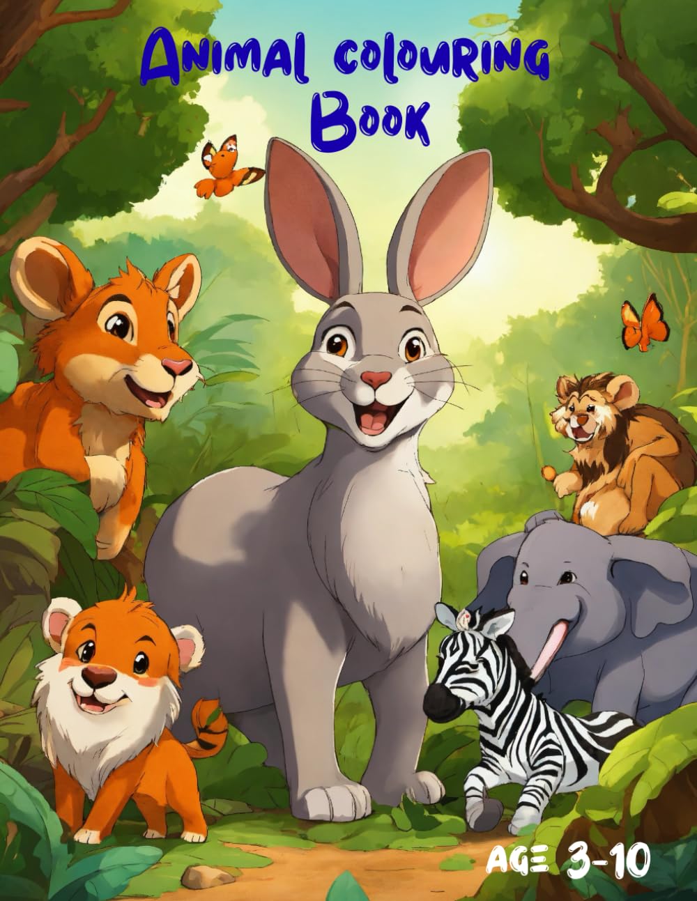 Cute Animals Coloring Book for Kids Simple Designs for Toddlers & Preschool