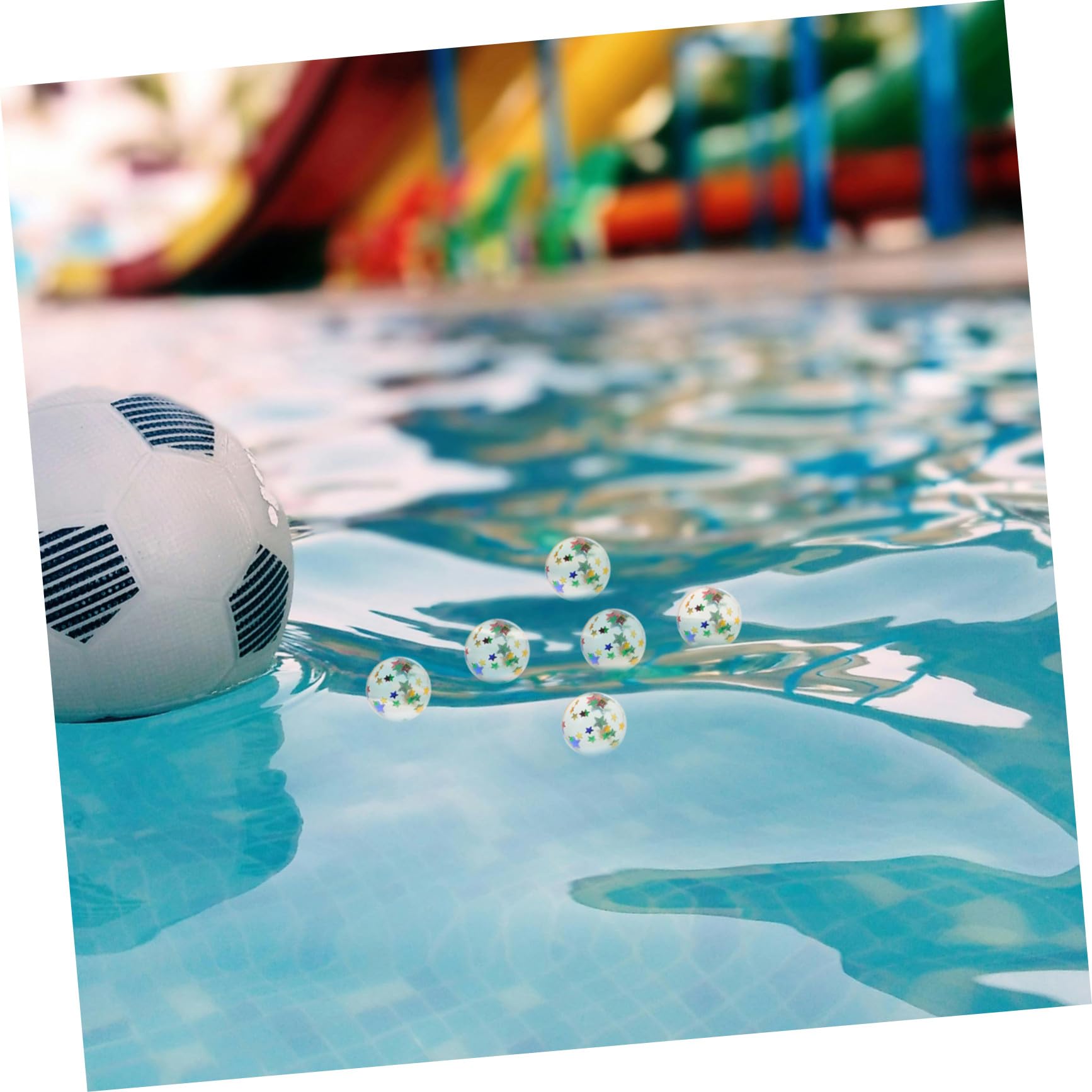 TOYANDONA 100 Piezas Unidades de Bolas Flotantes Elásticas con Lentejuelas Forma de de Juguetes Acuáticos para Piscina Infantil para Acuáticos Verano y Actividades