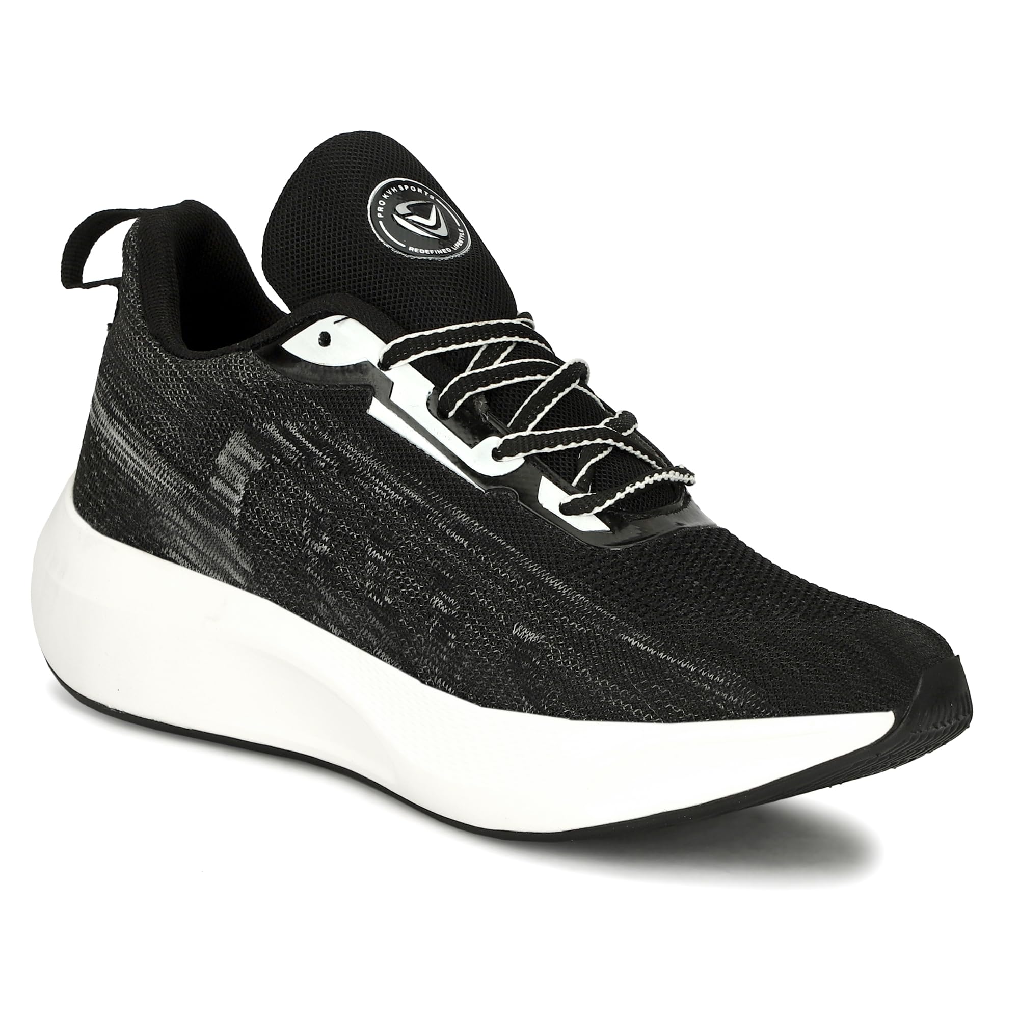 PRO KVH Men's Comfortable Walking Running Tennis Shoes ActiveFloat Athletic Gym Workout Jogging Cushioning Sneakers_Black_09