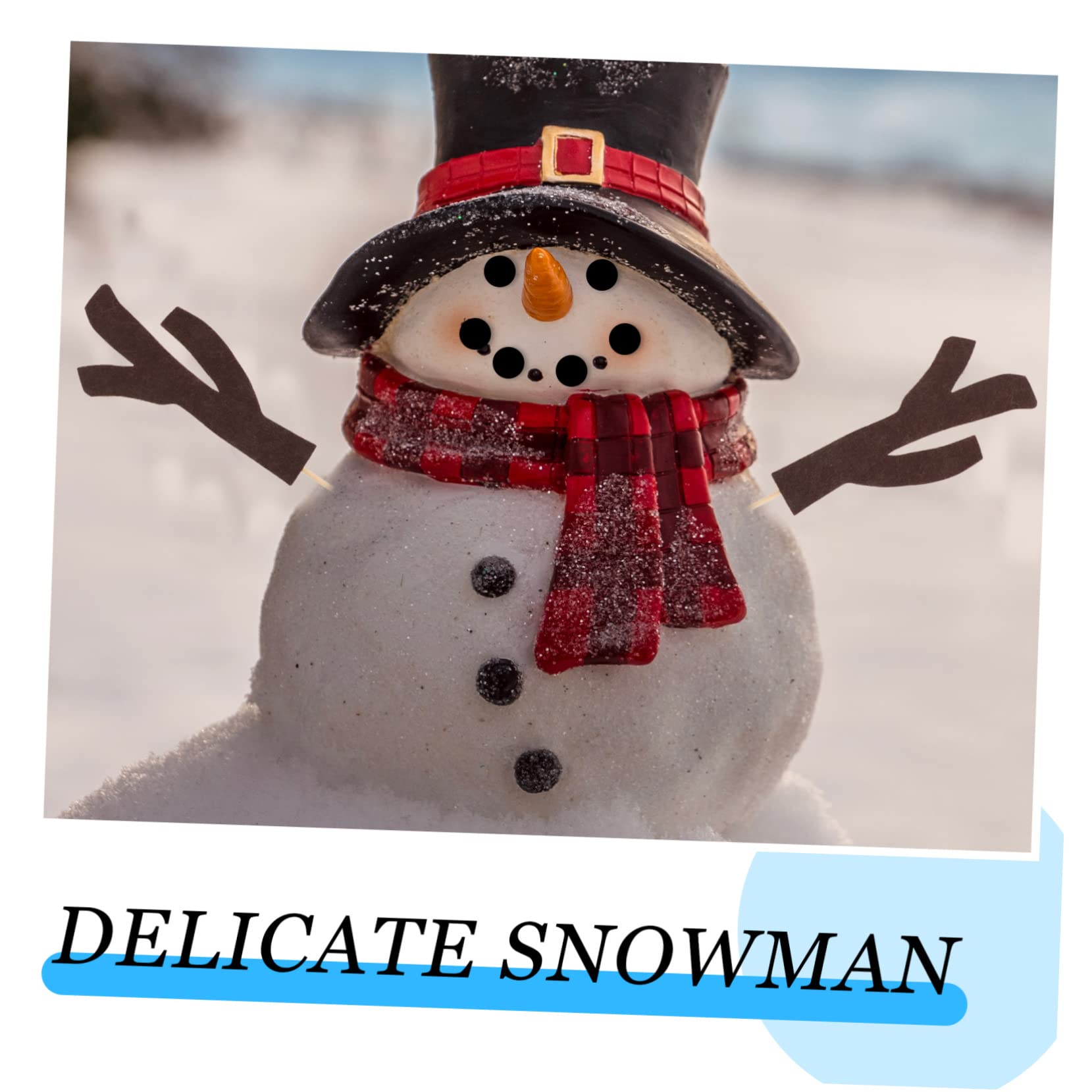 TOPBATHY 3 Sätze Schneemann DIY Zubehör Schneemann-bastelset Weihnachtsschneemann Requisiten Schneemann Macht Requisiten Schneemann Requisiten Selber Machen Schneemann-Stick-hände Hölzern