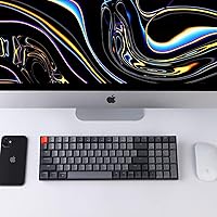 Vista 2 de Keychron K4 96% diseño 100 teclas inalámbrico Bluetooth 5.1teclado mecánico USB con cable Gateron G Pro azul interruptor retroiluminación LED blanca