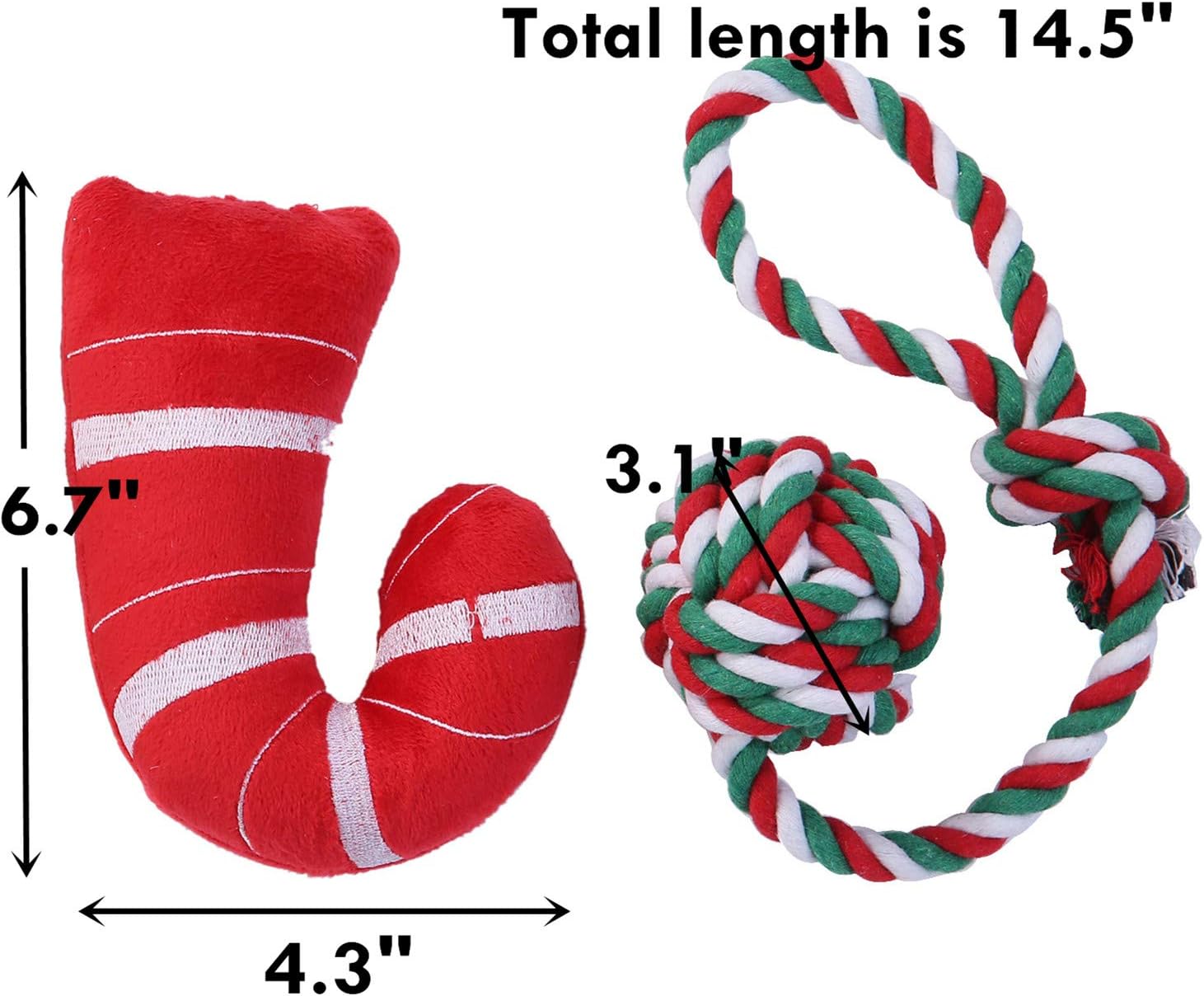 JPB 4個パック クリスマス 犬 おもちゃ きしむぬいぐるみ 子犬のおもちゃ 小型犬用